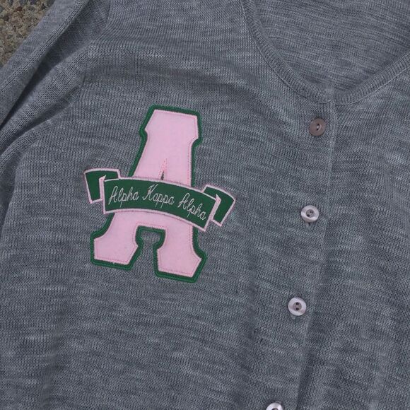 Vintage y2K Alpha Kappa Alpha Sorority Cardigan - Picture 2 of 7